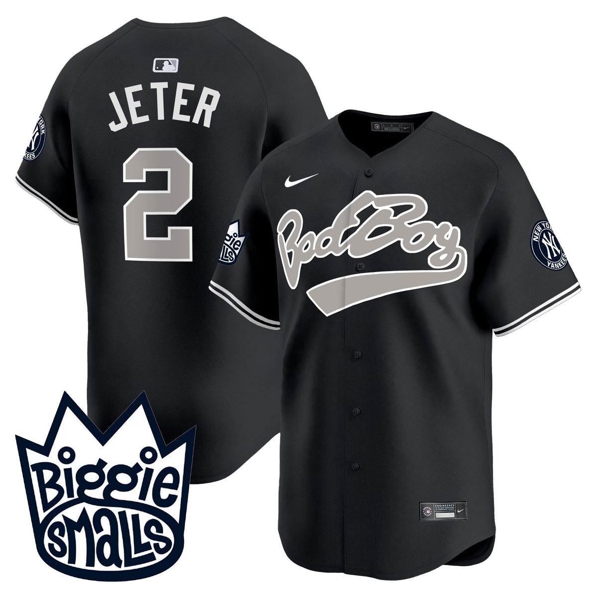 Men's New York Yankees Biggie Smalls Vapor Premier Limited Jersey - All Stitched