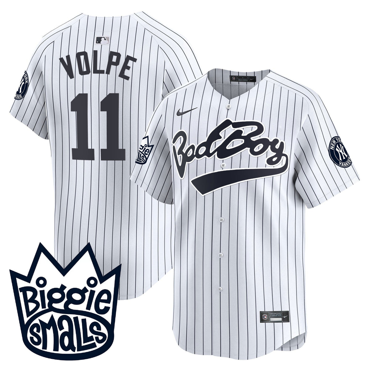 Men's New York Yankees Biggie Smalls Vapor Premier Limited Jersey - All Stitched