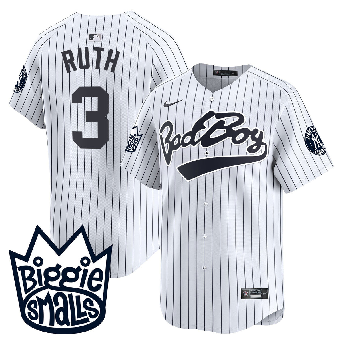 Men's New York Yankees Biggie Smalls Vapor Premier Limited Jersey - All Stitched