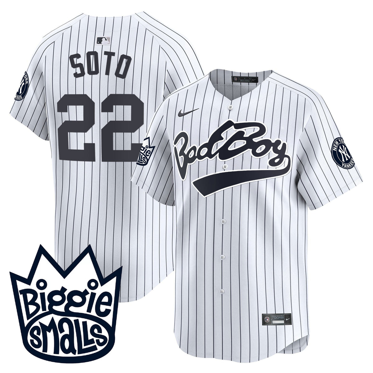 Men's New York Yankees Biggie Smalls Vapor Premier Limited Jersey - All Stitched