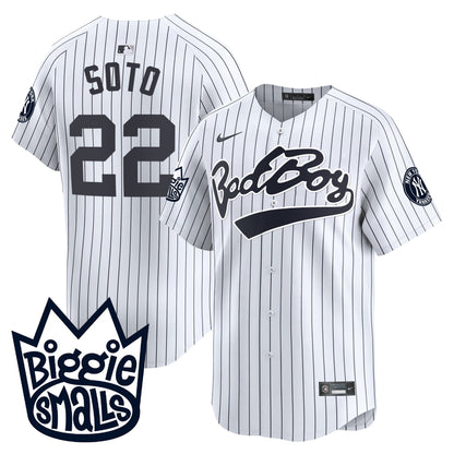 Men's New York Yankees Biggie Smalls Vapor Premier Limited Jersey - All Stitched