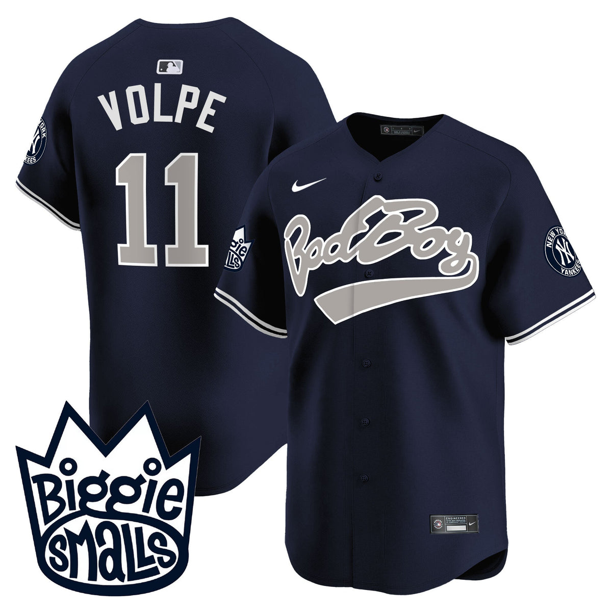 Men's New York Yankees Biggie Smalls Vapor Premier Limited Jersey - All Stitched