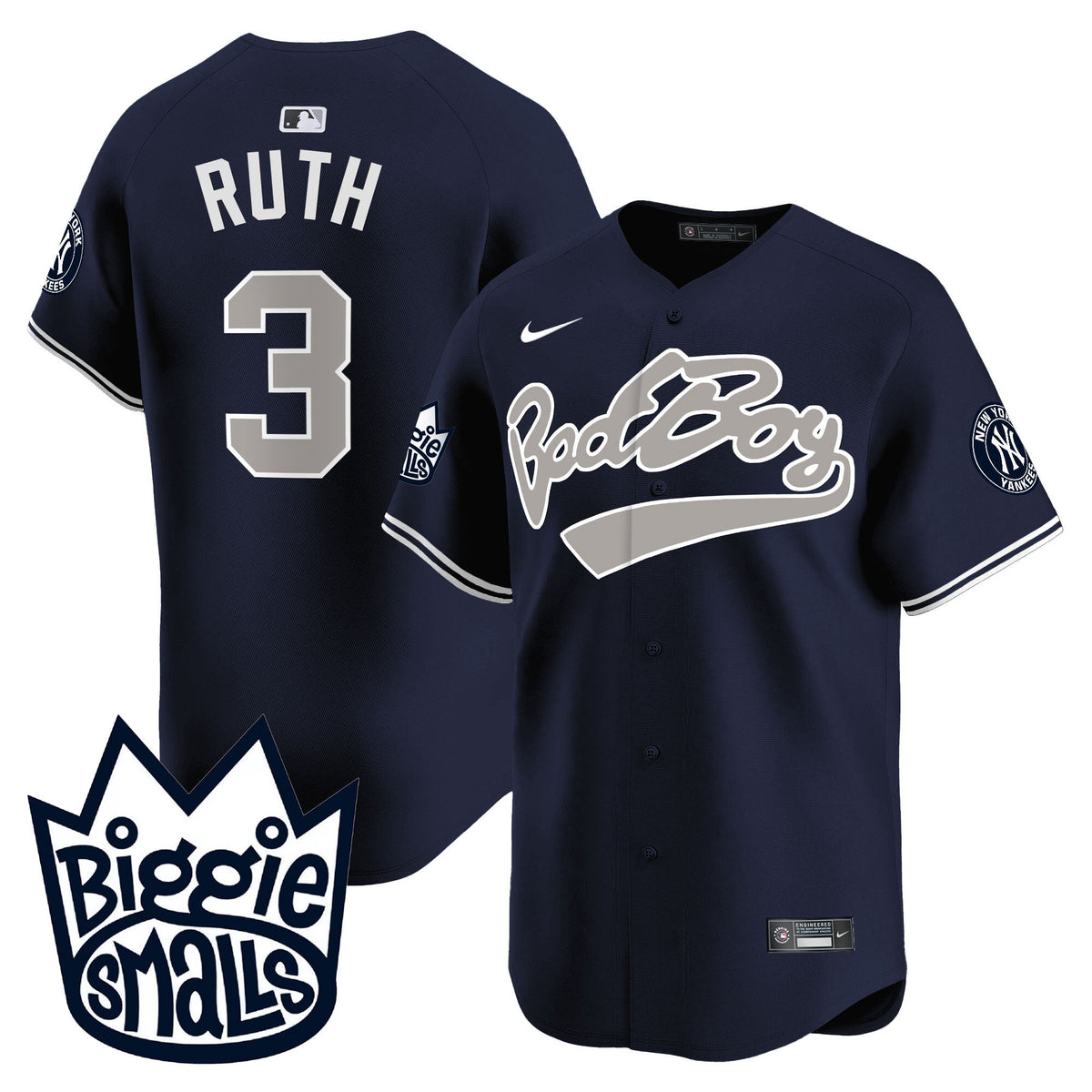 Men's New York Yankees Biggie Smalls Vapor Premier Limited Jersey - All Stitched