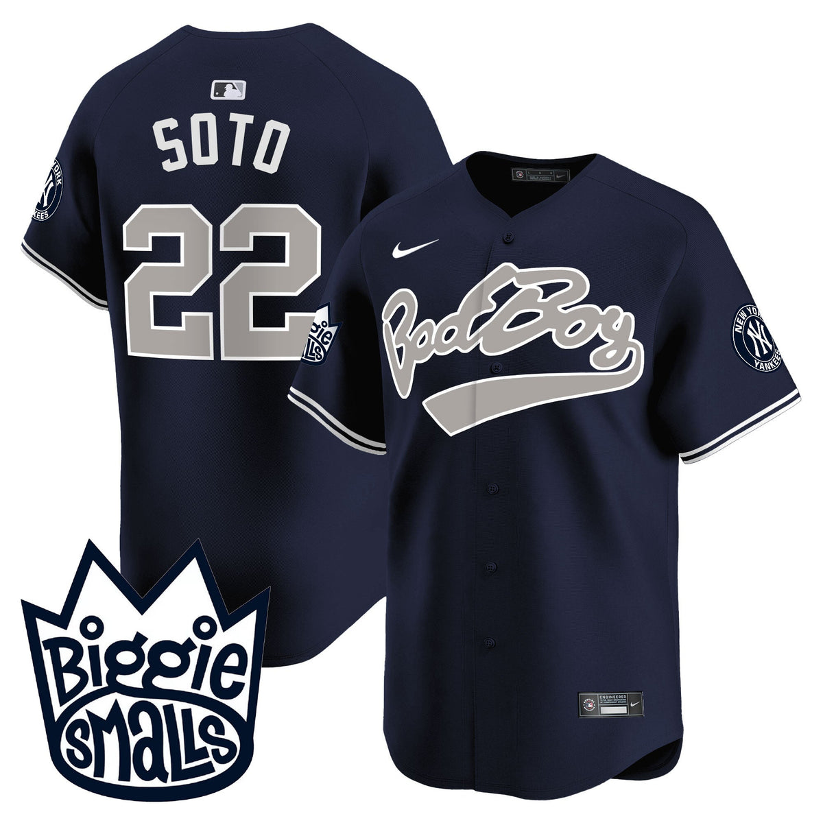 Men's New York Yankees Biggie Smalls Vapor Premier Limited Jersey - All Stitched