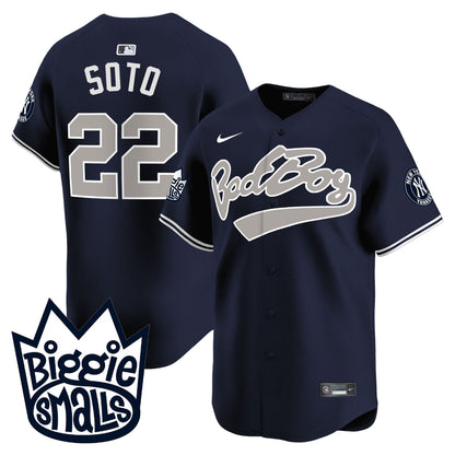 Men's New York Yankees Biggie Smalls Vapor Premier Limited Jersey - All Stitched