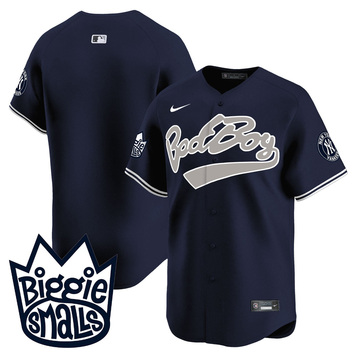 Men's New York Yankees Biggie Smalls Vapor Premier Limited Jersey - All Stitched