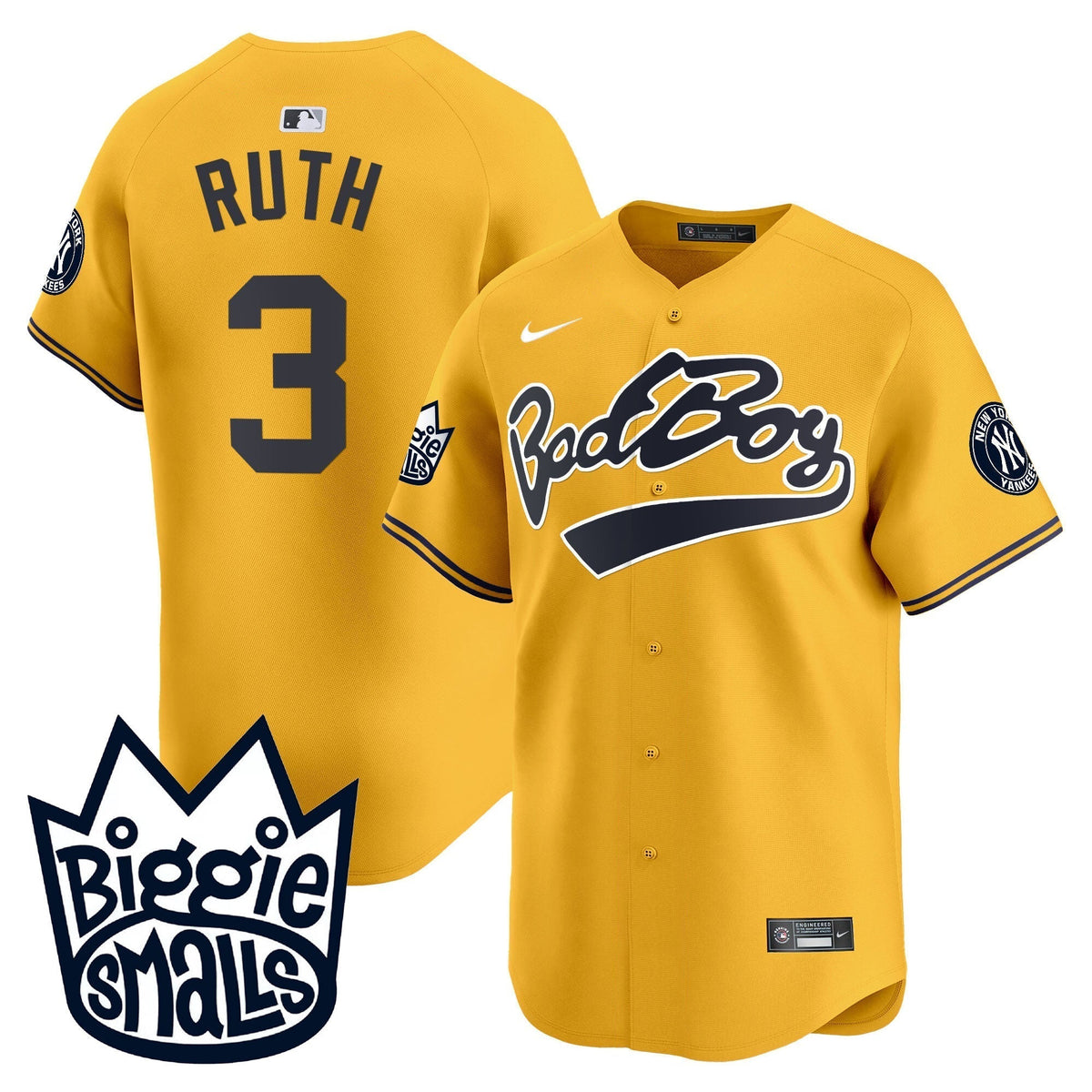 Men's New York Yankees Biggie Smalls Vapor Premier Limited Jersey - All Stitched