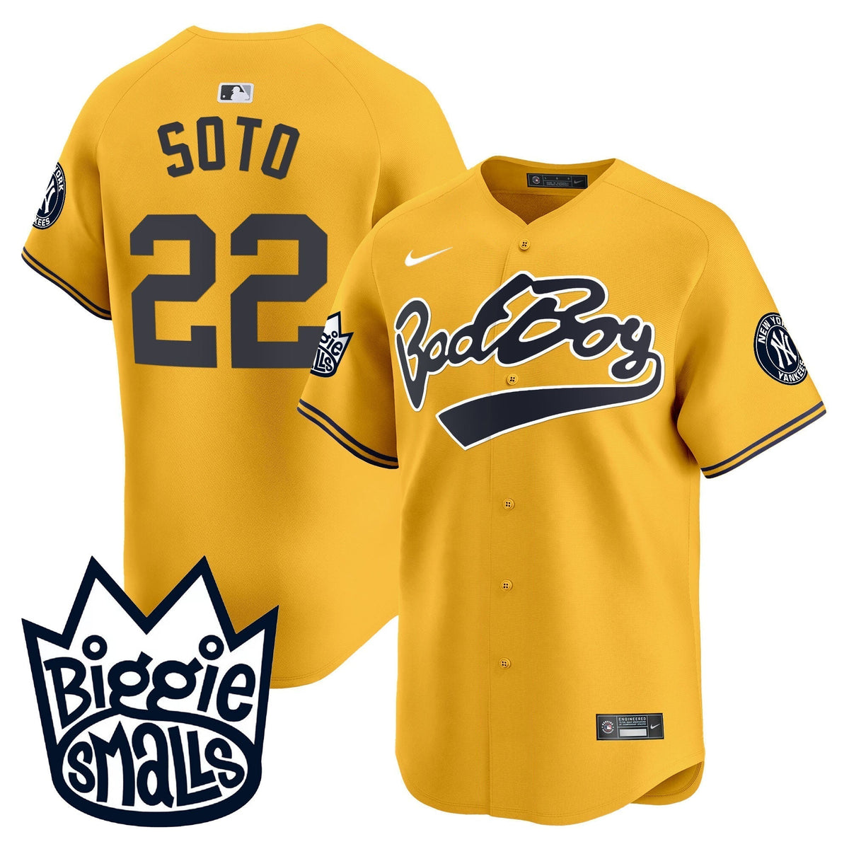 Men's New York Yankees Biggie Smalls Vapor Premier Limited Jersey - All Stitched