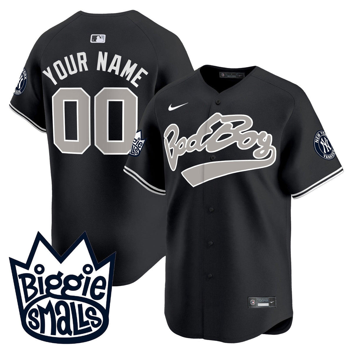 New York Yankees Biggie Smalls Vapor Premier Limited Custom Jersey - All Stitched