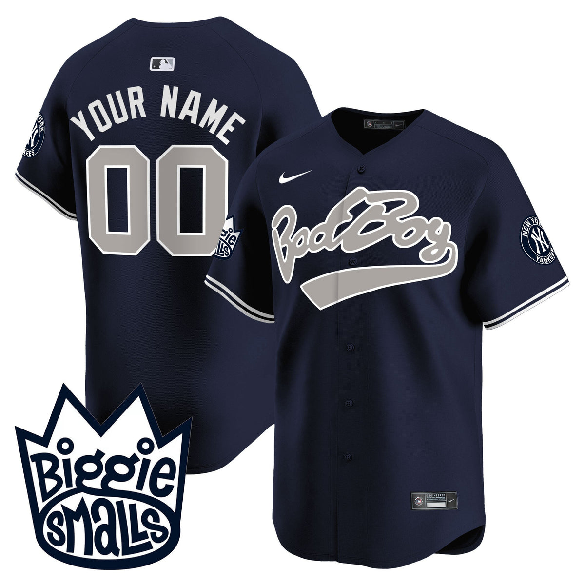 New York Yankees Biggie Smalls Vapor Premier Limited Custom Jersey - All Stitched