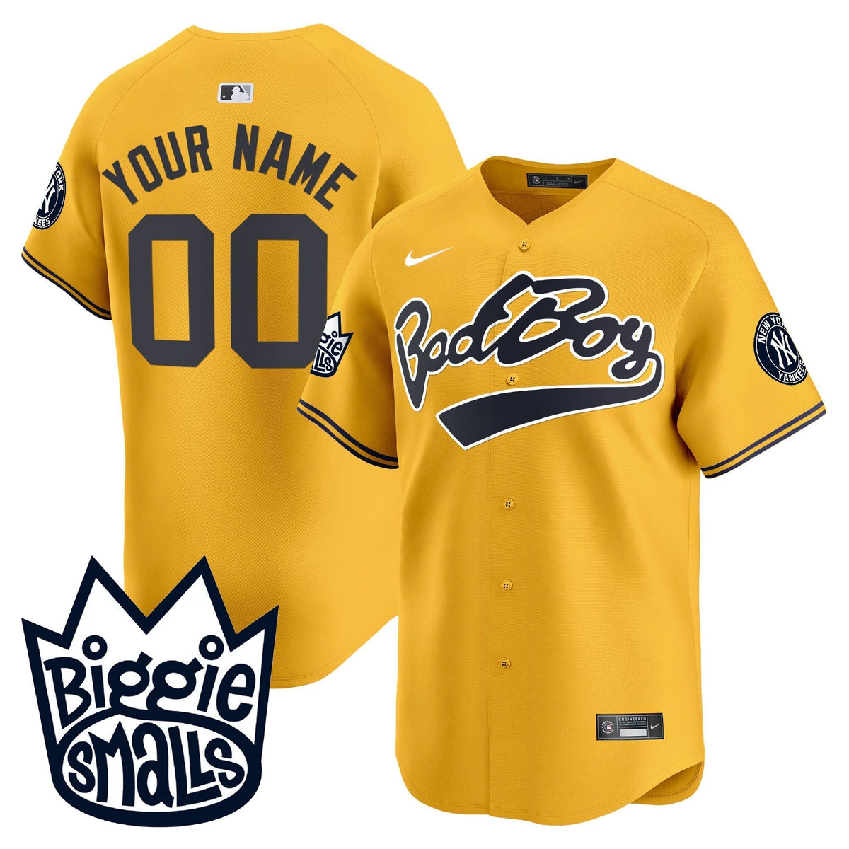 New York Yankees Biggie Smalls Vapor Premier Limited Custom Jersey - All Stitched