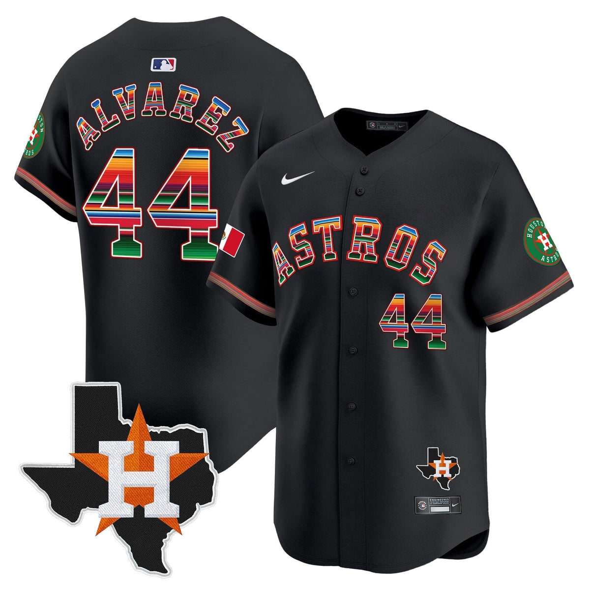 Men's Astros Mexico Texas Patch Vapor Premier Limited Jersey - All Stitched