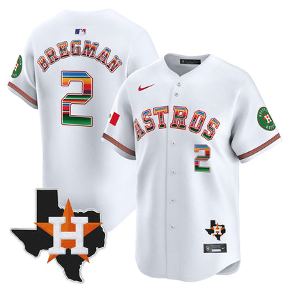 Men's Astros Mexico Texas Patch Vapor Premier Limited Jersey - All Stitched