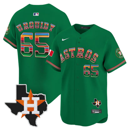 Men's Astros Mexico Texas Patch Vapor Premier Limited Jersey - All Stitched