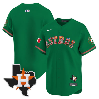 Men's Astros Mexico Texas Patch Vapor Premier Limited Jersey - All Stitched