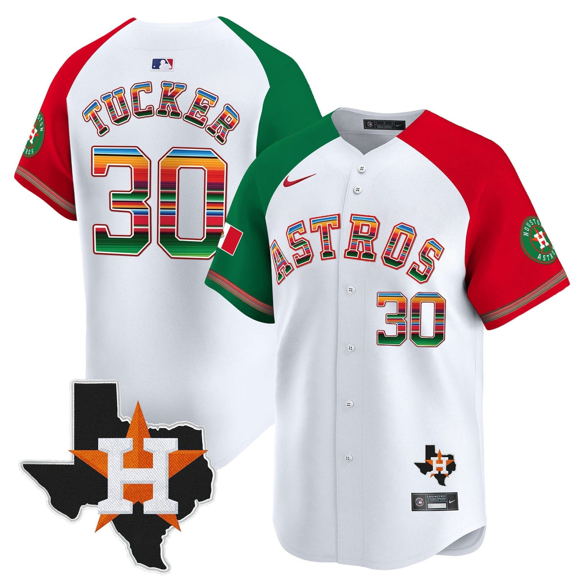 Men's Astros Mexico Texas Patch Vapor Premier Limited Jersey - All Stitched