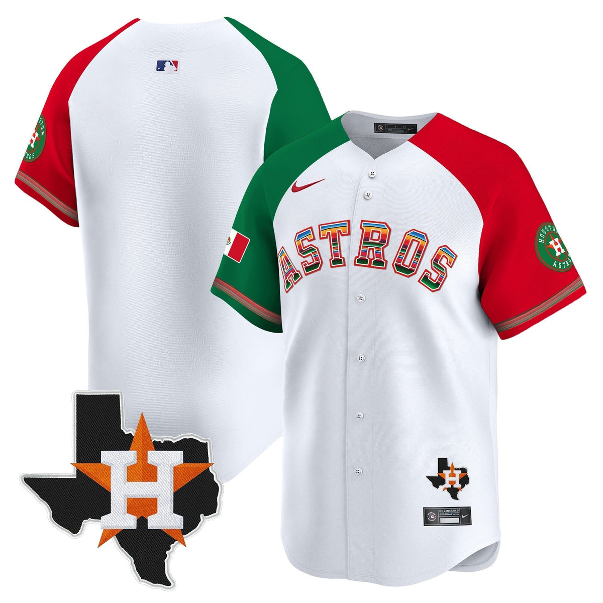 Men's Astros Mexico Texas Patch Vapor Premier Limited Jersey - All Stitched