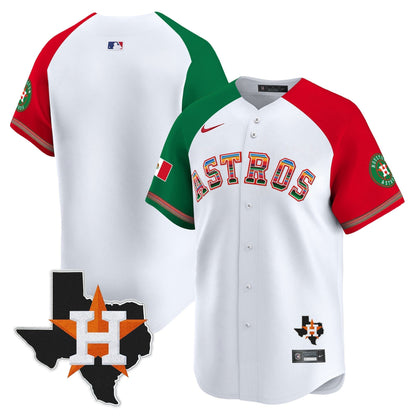 Men's Astros Mexico Texas Patch Vapor Premier Limited Jersey - All Stitched