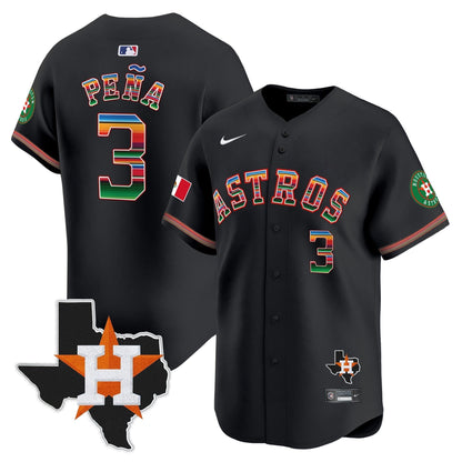 Men's Astros Mexico Texas Patch Vapor Premier Limited Jersey - All Stitched