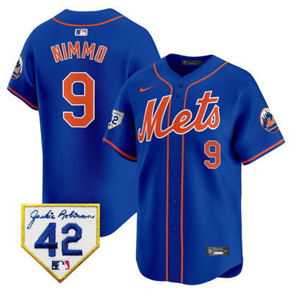Men's New York Mets 2024 Jackie Robinson Patch Vapor Premier Limited Jersey - All Stitched