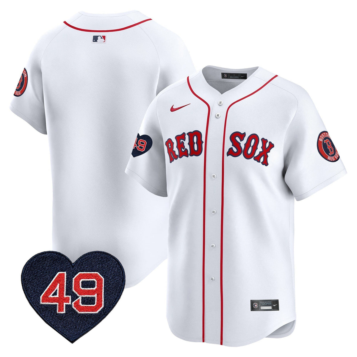 Men's Boston Red Sox Tim Wakefield Patch Vapor Premier Limited Jersey - All Stitched