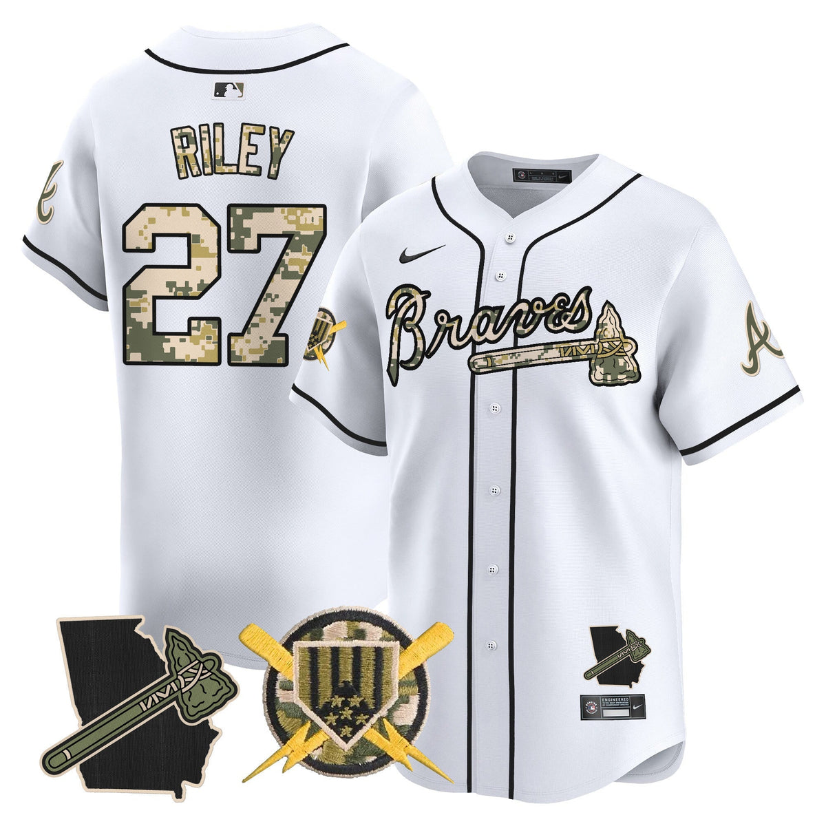 Atlanta Braves Armed Forces Day Vapor Premier Limited Jersey - All Stitched