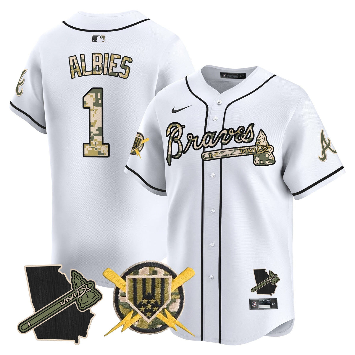 Atlanta Braves Armed Forces Day Vapor Premier Limited Jersey - All Stitched