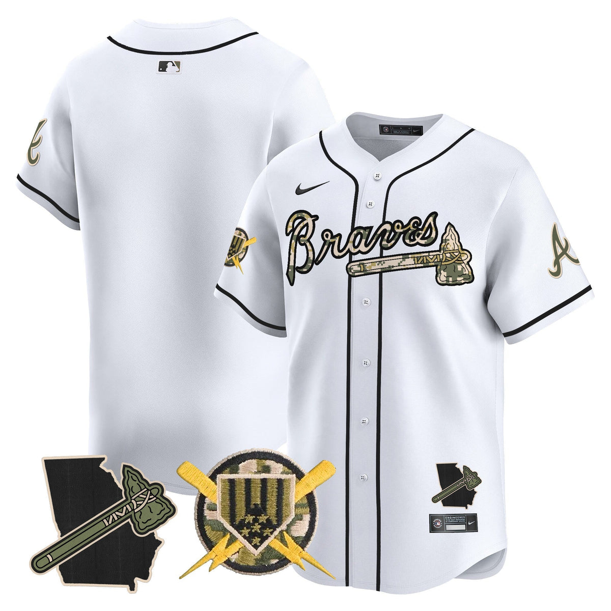 Atlanta Braves Armed Forces Day Vapor Premier Limited Jersey - All Stitched