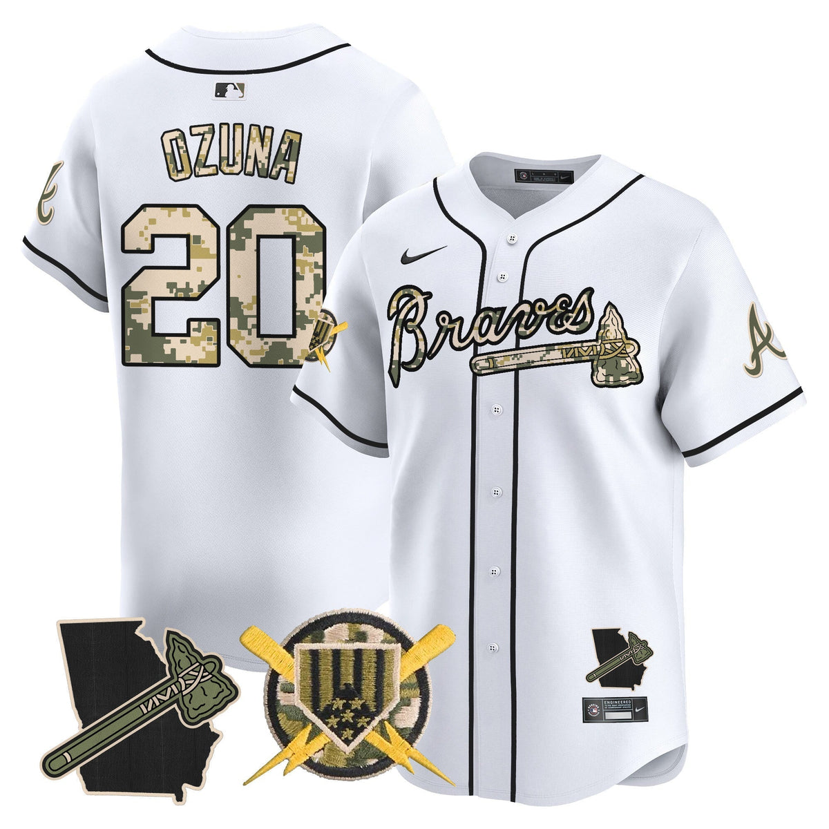 Atlanta Braves Armed Forces Day Vapor Premier Limited Jersey - All Stitched
