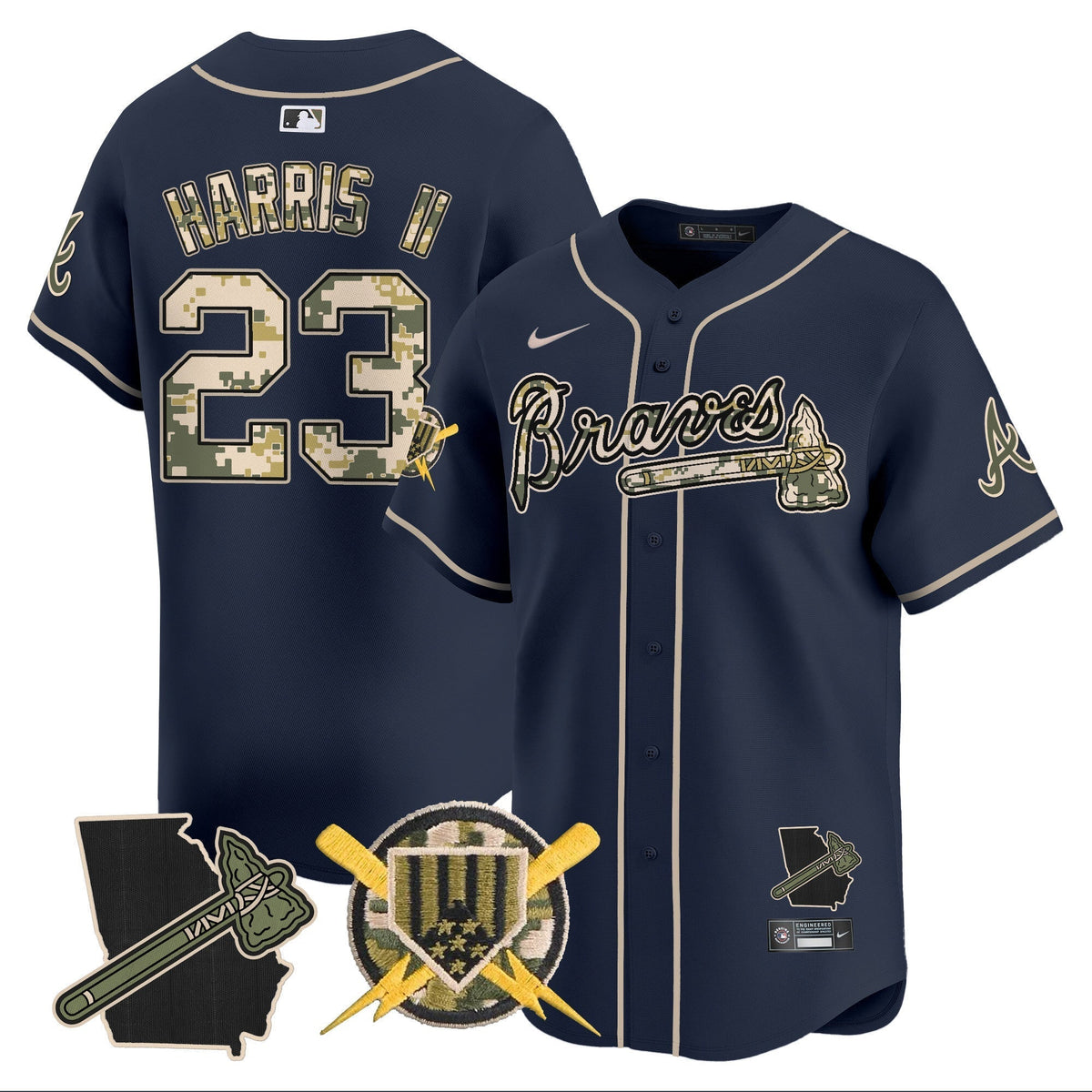 Atlanta Braves Armed Forces Day Vapor Premier Limited Jersey - All Stitched