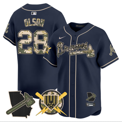 Atlanta Braves Armed Forces Day Vapor Premier Limited Jersey - All Stitched