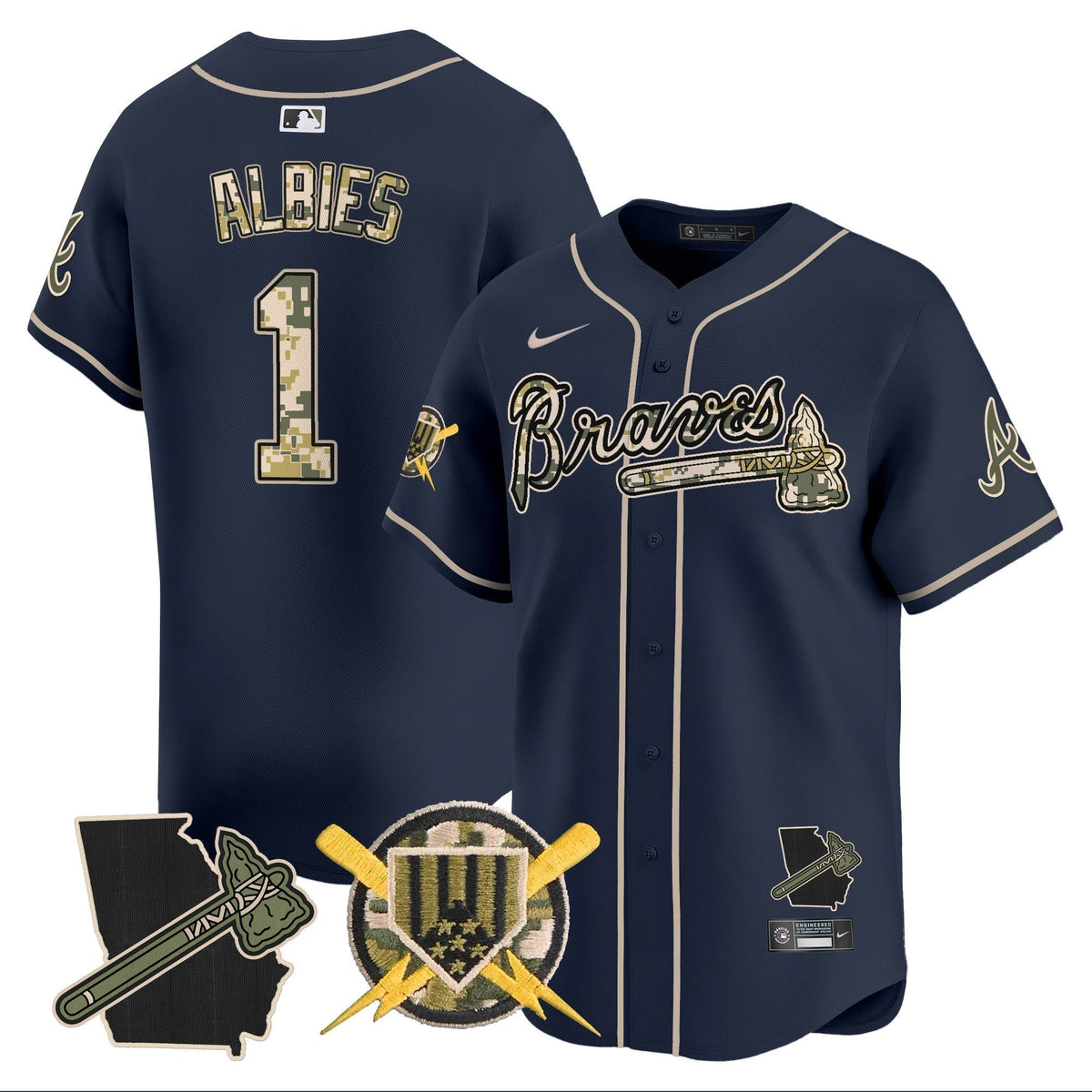 Atlanta Braves Armed Forces Day Vapor Premier Limited Jersey - All Stitched