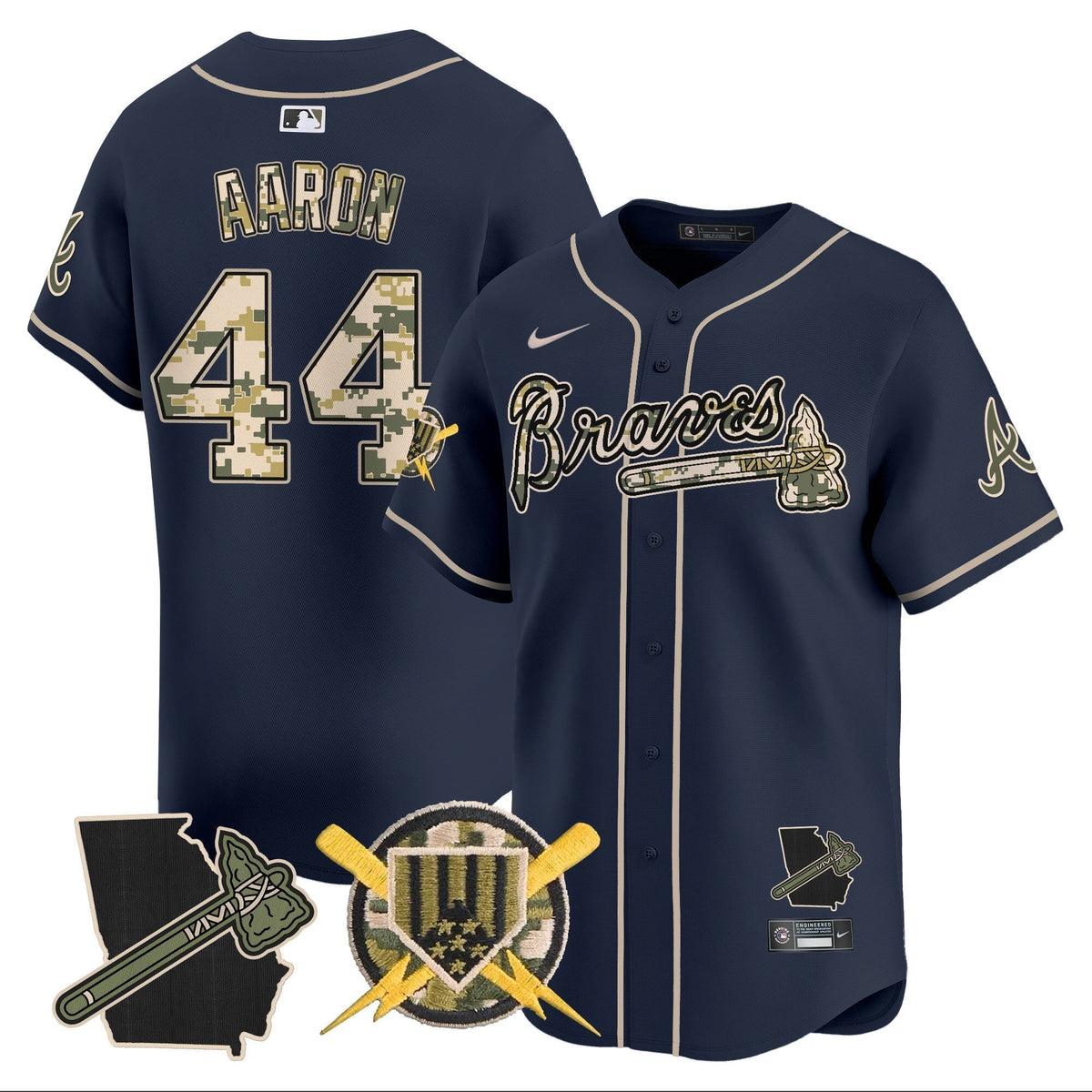 Atlanta Braves Armed Forces Day Vapor Premier Limited Jersey - All Stitched