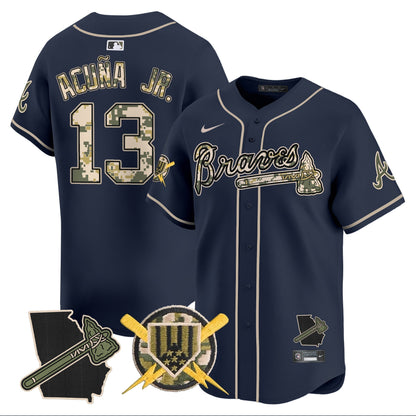 Atlanta Braves Armed Forces Day Vapor Premier Limited Jersey - All Stitched