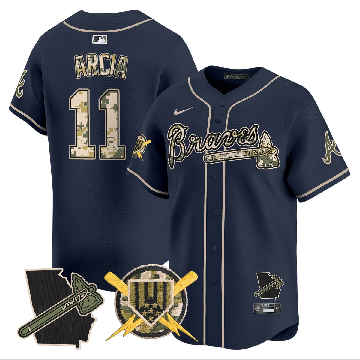 Atlanta Braves Armed Forces Day Vapor Premier Limited Jersey - All Stitched