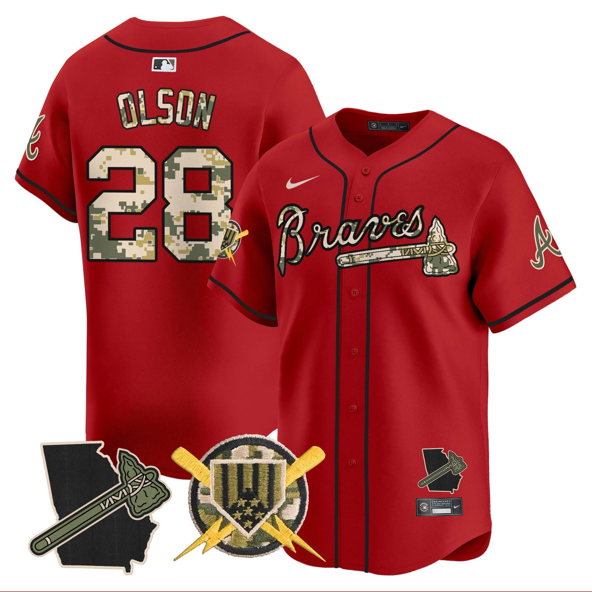 Atlanta Braves Armed Forces Day Vapor Premier Limited Jersey - All Stitched