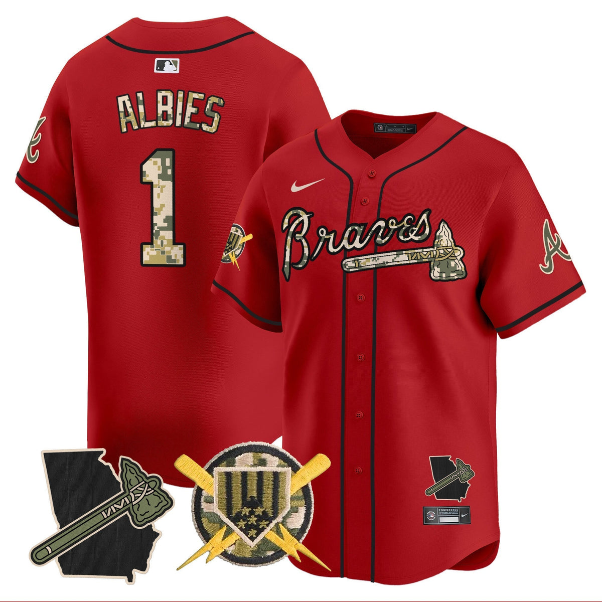 Atlanta Braves Armed Forces Day Vapor Premier Limited Jersey - All Stitched