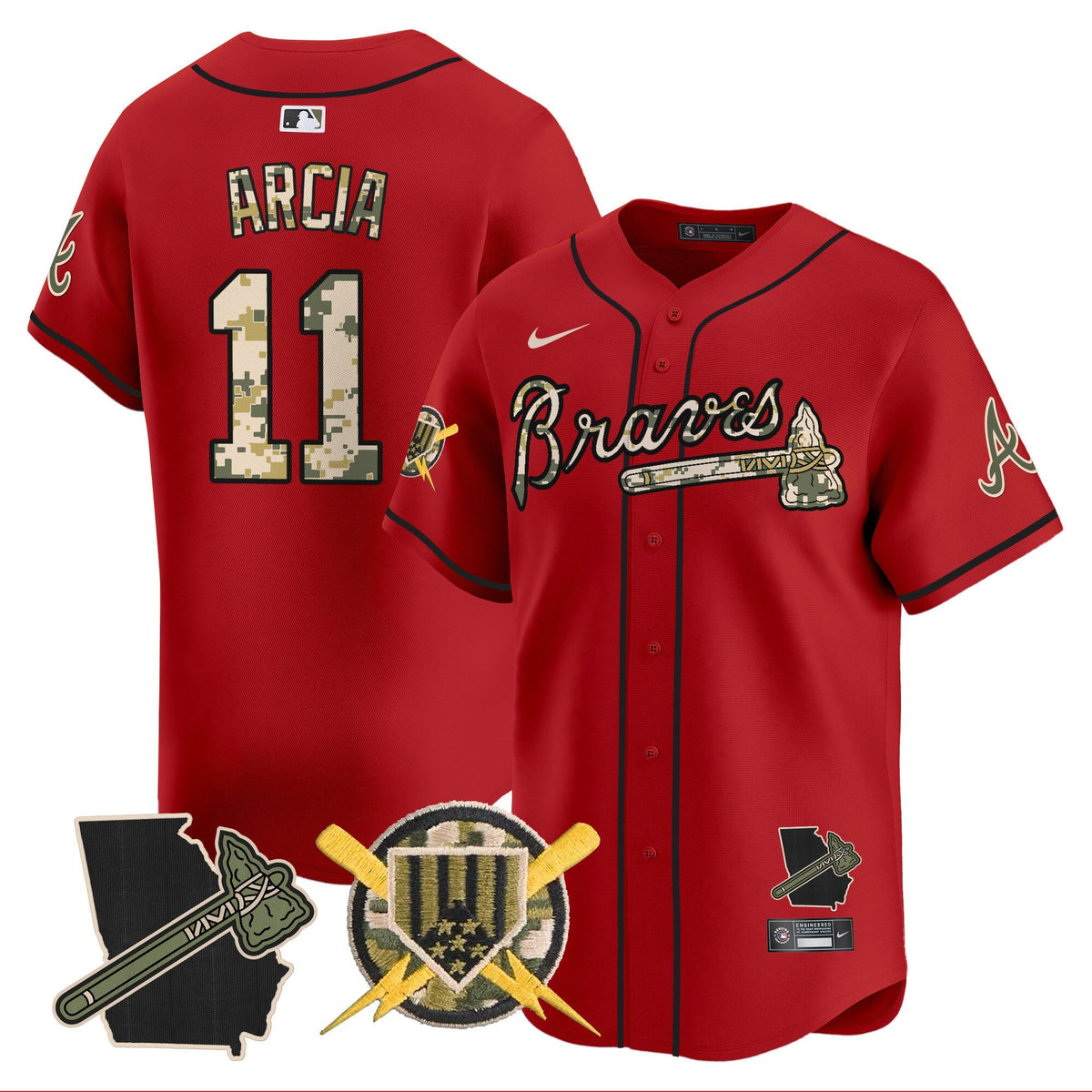 Atlanta Braves Armed Forces Day Vapor Premier Limited Jersey - All Stitched