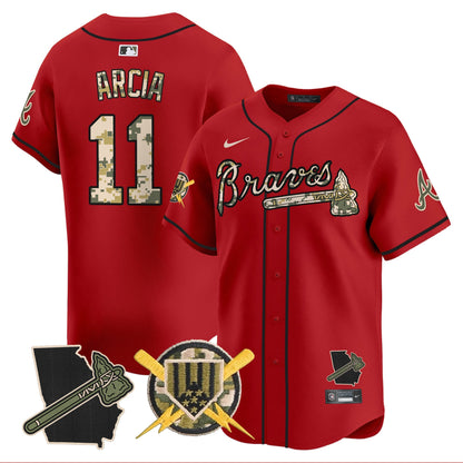 Atlanta Braves Armed Forces Day Vapor Premier Limited Jersey - All Stitched
