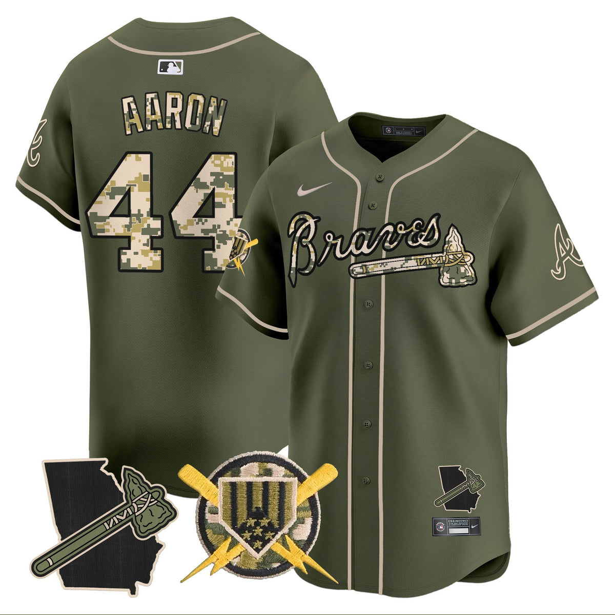 Atlanta Braves Armed Forces Day Vapor Premier Limited Jersey - All Stitched