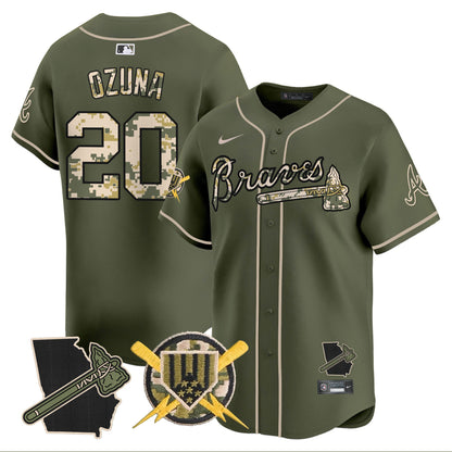 Atlanta Braves Armed Forces Day Vapor Premier Limited Jersey - All Stitched
