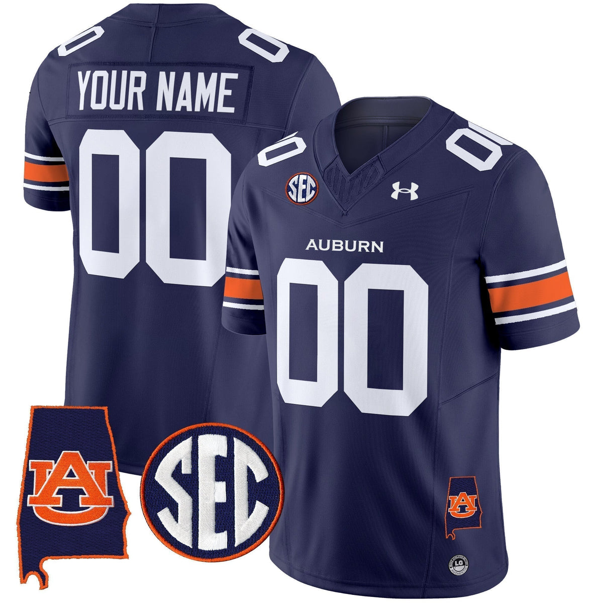 Auburn Tigers 2024 Alabama Patch Vapor Limited Custom Jersey - All Stitched