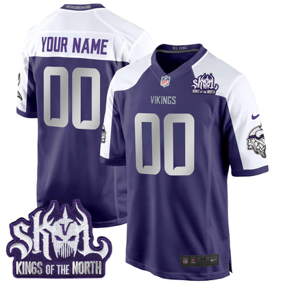 MIN 2024 Winter Warrior Skol Patch Game Custom Jersey - Stitched