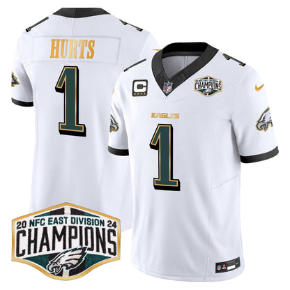 Eagles 2024 NFC East Division Champions Gold Trim Vapor Limited Jersey - Stitched