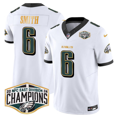 Eagles 2024 NFC East Division Champions Gold Trim Vapor Limited Jersey - Stitched