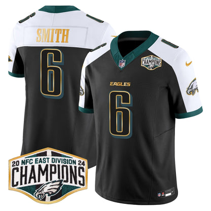 Eagles 2024 NFC East Division Champions Gold Trim Vapor Limited Jersey - Stitched