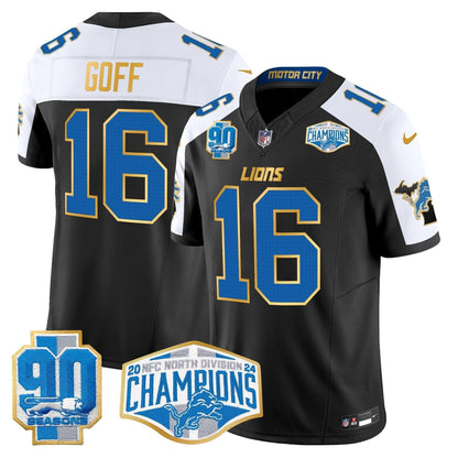 DET 2024 NFC North Division Champions Patch Gold Trim Vapor Limited Jersey - Stitched