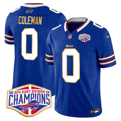 Bills 2024 AFC East Division Champions Gold Trim Vapor Limited Jersey - Stitched