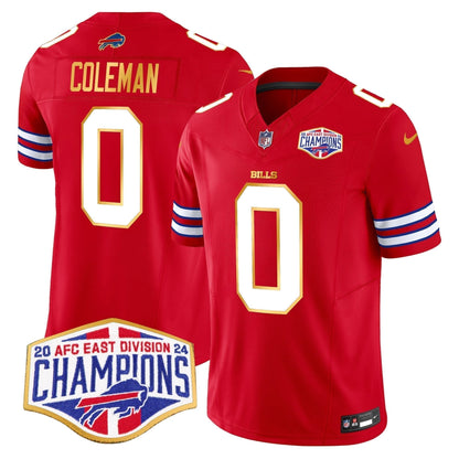 Bills 2024 AFC East Division Champions Gold Trim Vapor Limited Jersey - Stitched