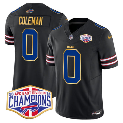 Bills 2024 AFC East Division Champions Gold Trim Vapor Limited Jersey - Stitched